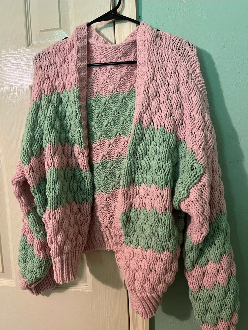 Green & Pink sweater